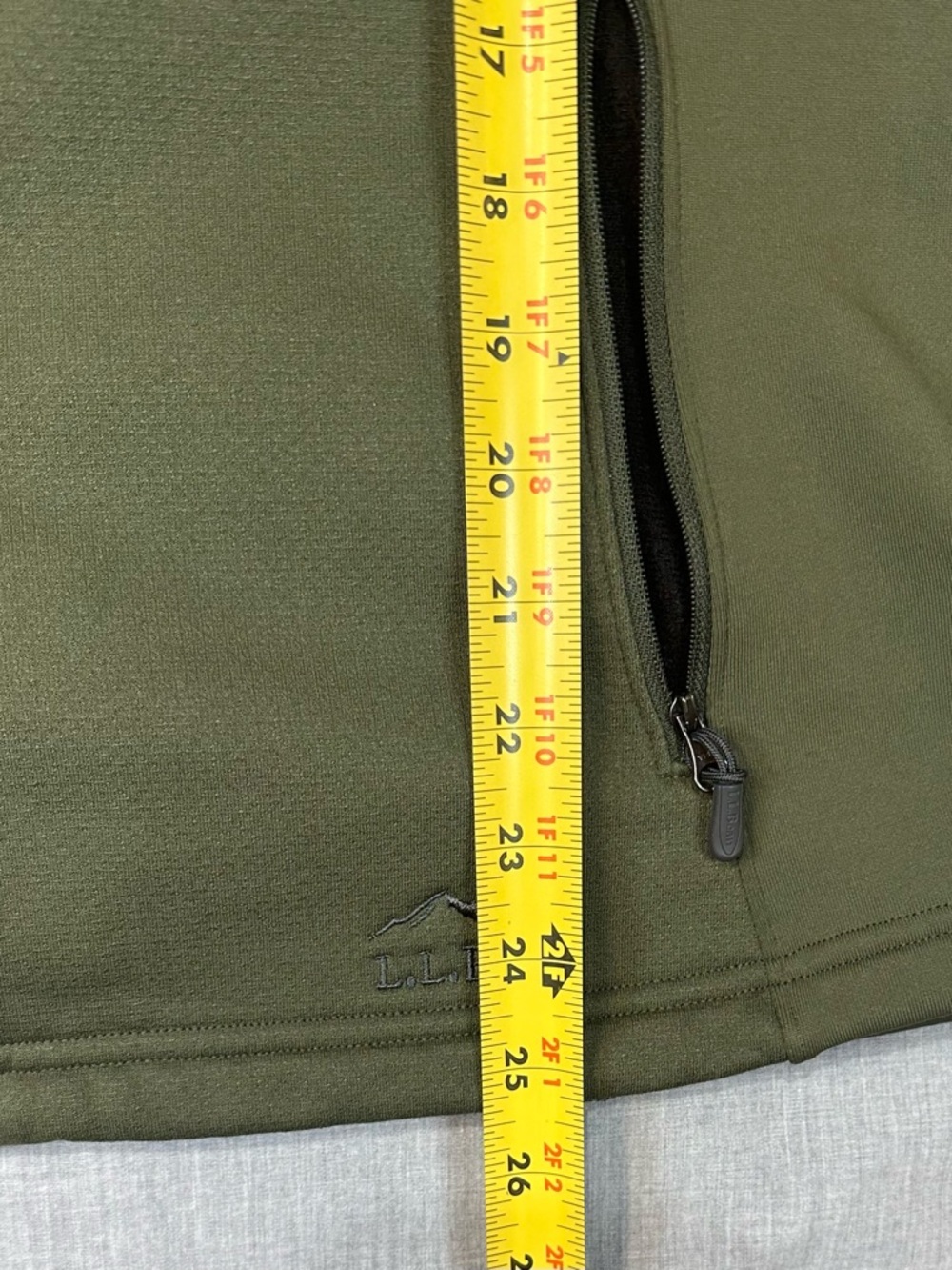 L.L. Bean Olive Zip-Up Active Vest - Picture 6 of 6